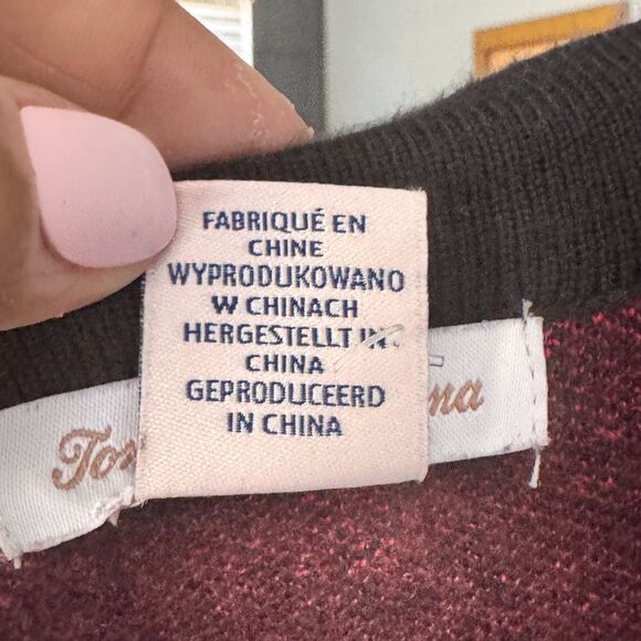 Tommy Bahama Women’s Buffalo Plaid Cardigan Sweater Medium Jeweled Buttons - Picture 9 of 10